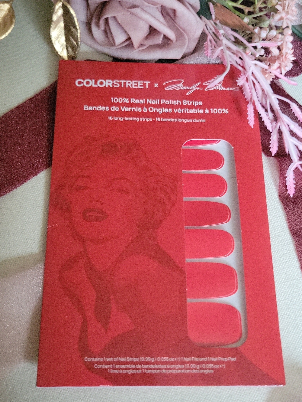 Limited Edition. M. Monroe Colorstreet Glitter Nail Polish Strips - Red